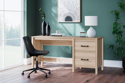 Battelle 60 Inch Wide Light Brown Home Office Desk