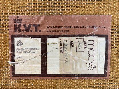 Vintage Zebra Stripes Shag Rug 5.7 x 7.4, Black and White, Retro, Wool