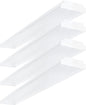 4Ft LED Wraparound Shop Lights 6000K 4400 Lumens 4 Pack