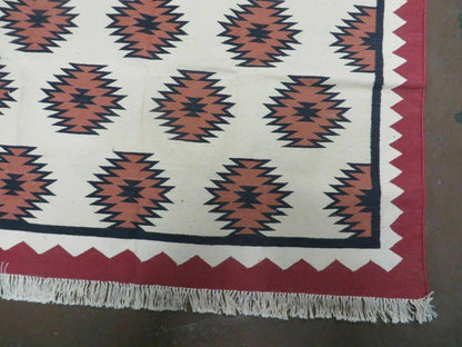 5' X 8' Hand Woven Wool Rug Contemporary Kilim Dhurrie Modern Oriental Area Rug
