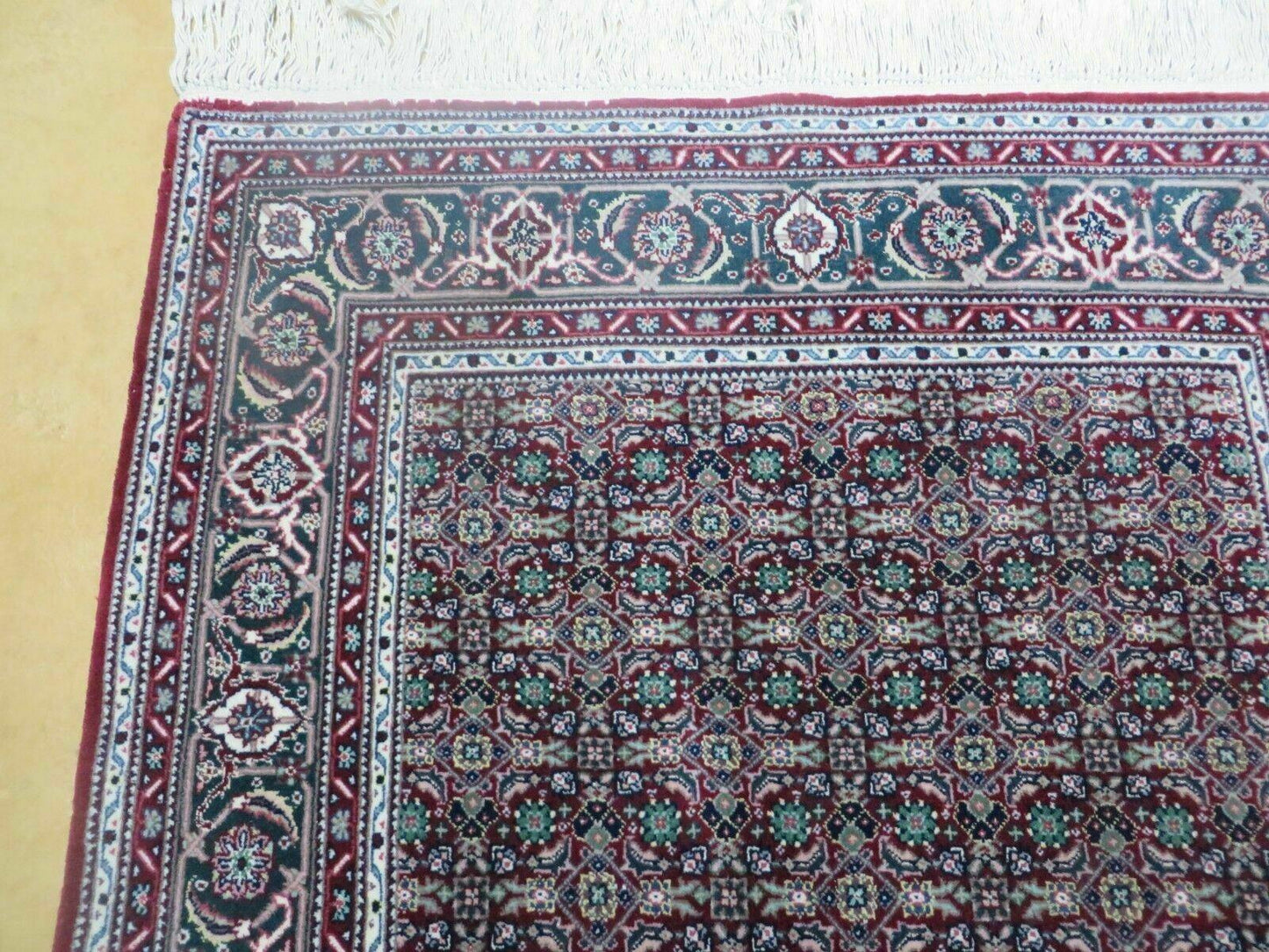 3' X 5' Vintage Fine Handmade Indian Amritsar Wool Silk Rug Nice