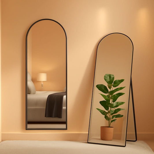Arched Full Length Mirror 59x16 Inch Shatterproof Glass