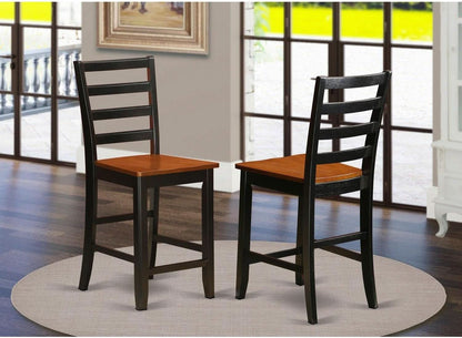Stylish Counter Height Barstools Set of Two Black Cherry
