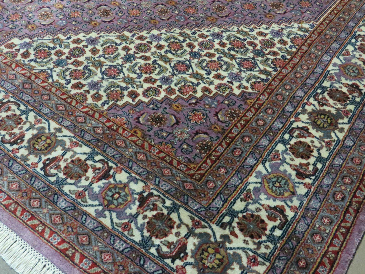 8' X 10' Vintage Fine Handmade India Wool Rug Hand Knotted Carpet Detailed Nice