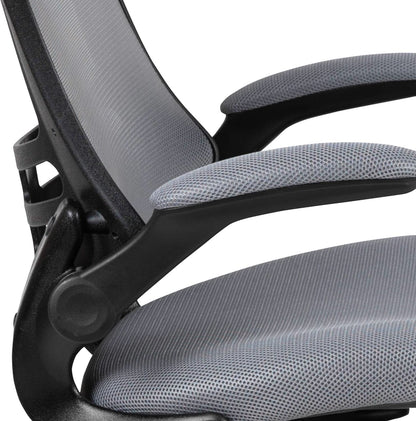 Kelista Dark Gray Mesh Mid Back Office Chair For Desk