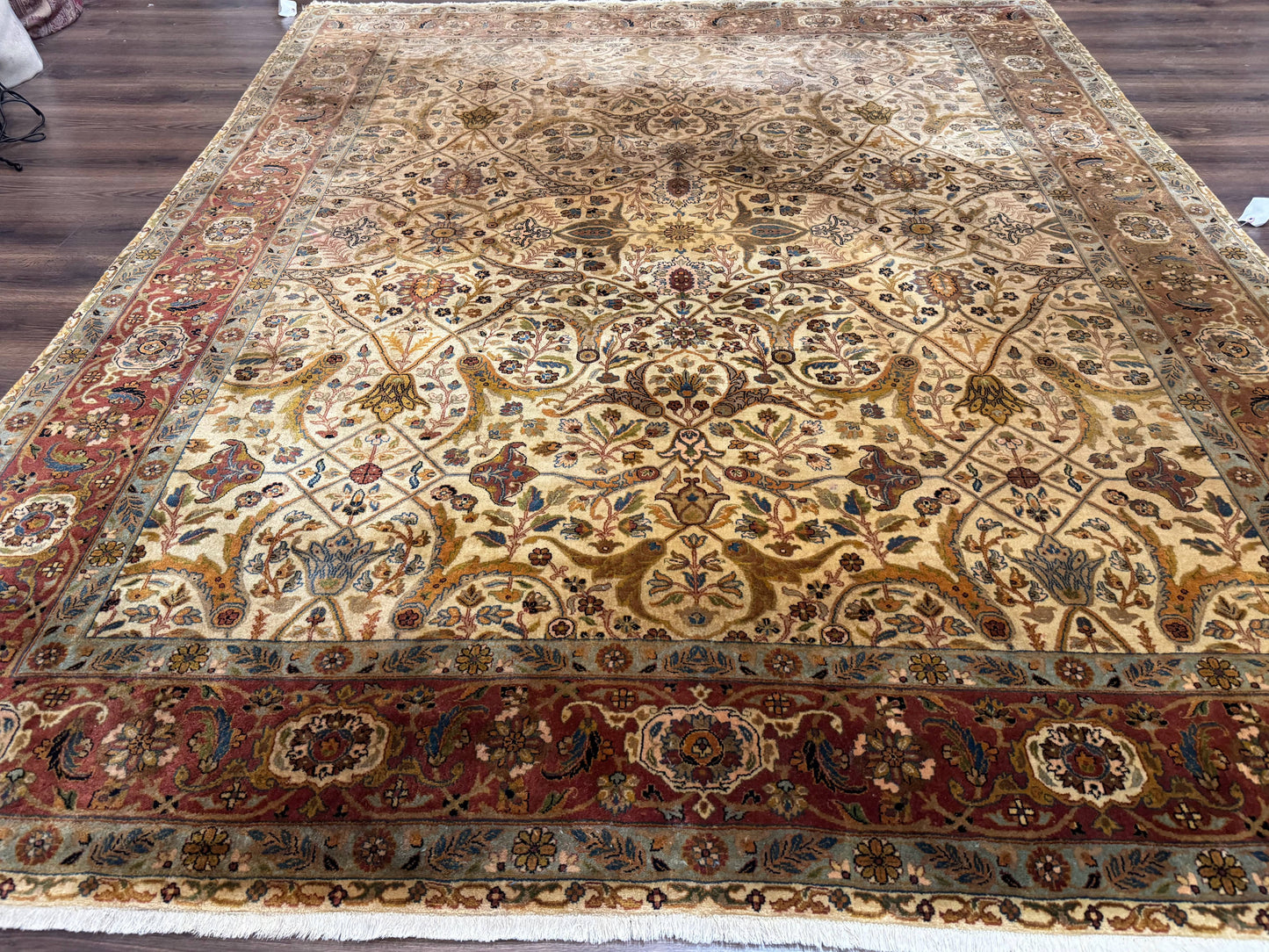 Indo Persian Rug 8x10, Teawash Bidjar Carpet, Allover Pattern