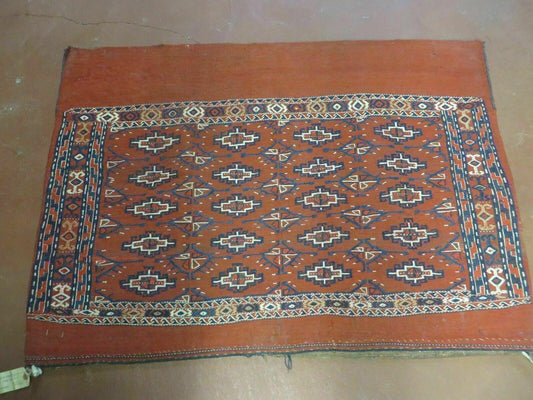 2'8" X 4' Antique Handmade Tribal Wool Rug Pillow Case Yamud Flat Weave Diamond