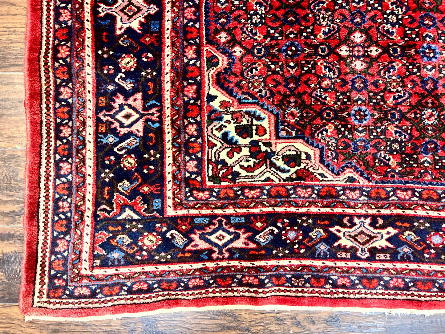 Large Persian Tribal Rug 11x17, Palace Sized Wool Handmade Vintage Carpet, Oversized Hand Knotted Rug, Red, Hamadan Dargazin Rug