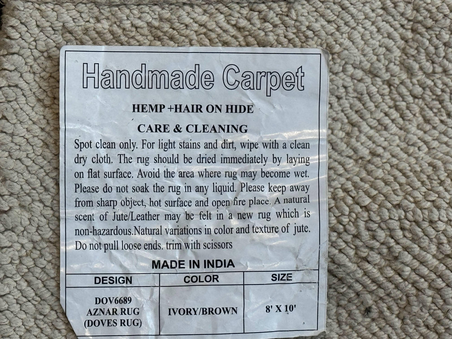 Handmade Contemporary Modern Indian Rug 8x10, Colorful