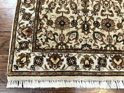 Pak Persian Rug 4x6, Floral Allover Vintage Oriental Carpet, Handmade Wool Rug
