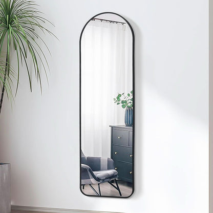 Black 57 Inch Full Length Arch Mirror For Entryway