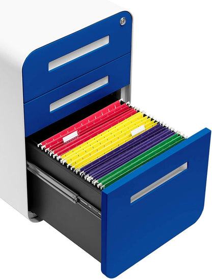 Stockpile 3 Drawer File Cabinet With Lock Under Desk