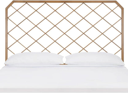 Queen Antique Gold Stitch Headboard for Stylish Bedrooms