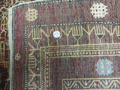 4' X 6' Antique Handmade Caucasian Shirvan Russian Armenian Wool Rug Colorful