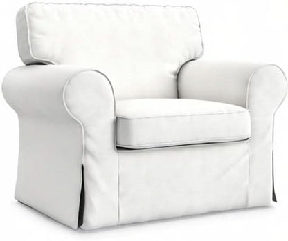 Ektorp Armchair Slipcover Cotton White Replacement Cover