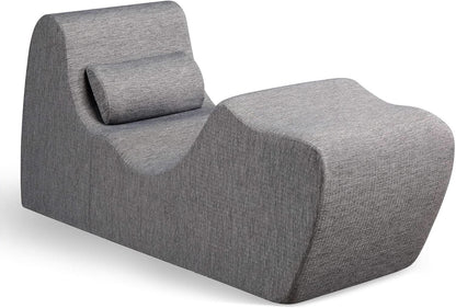 Zero Gravity Chaise Lounger Ergonomic Foam Support Grey