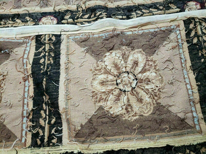 9' X 12' Handmade English Aubusson Savonnerie Design Needlepoint Wool Rug Nice