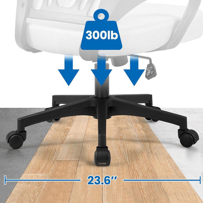 Ergonomic Mesh Office Chair With Lumbar Support Grey