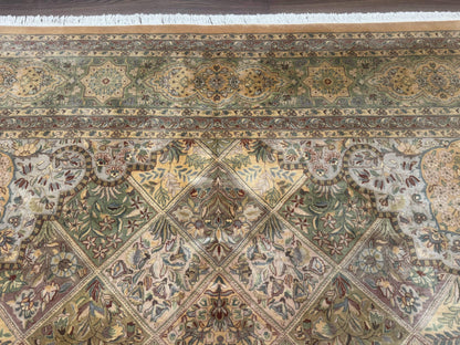 Pak Persian Rug 9x12, Diamond Panel Design, Fine 225 KPSI, Wool
