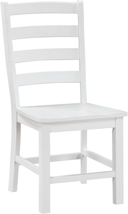 White Farmhouse Dining Chairs Set of 2 With Footrest