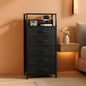 Black Oak Dresser With Integrated Charging Station