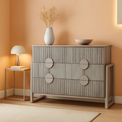 Slate Gray Dresser Semicylinder Drawer Fronts FiftyInches
