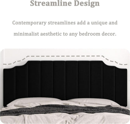 Velvet King Size Wall Mounted Headboard for Adjustable Beds