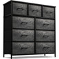 Faux Wood Dresser 9 Drawers For Bedroom Furniture Storage