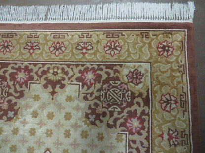 4' X 6' Antique Handmade Chinese Art Deco Nichols Wool Rug # 80