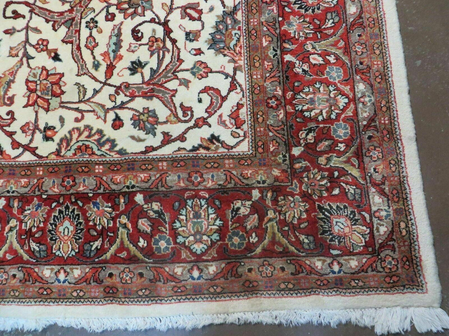 7' X 10' Vintage Handmade India Floral Oriental Wool Rug Hand knotted Carpet