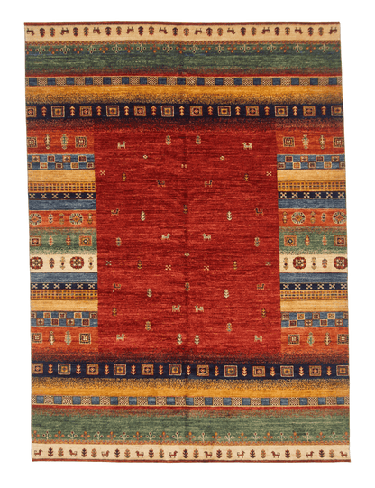 Afghan Gabbeh (5'08"x7'10") red/multicolor