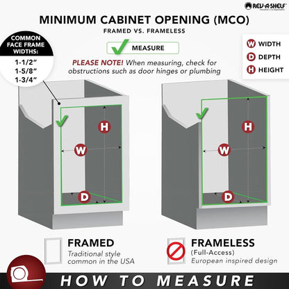 Two Tier Base Cabinet File Drawer Organizer Chrome 14.5 in