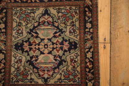 RESERVED 1.5x2 Antique Farahan Sarouk Square Bag Face Rug Mat