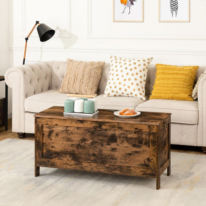 Rustic Brown SolidWood Toy Box Storage LargeCapacity