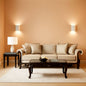 2 Piece Living Room Set Sofa and Loveseat in Beige Wheat