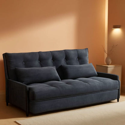 Customizable Dark Grey Floor Sofa Bed With Five Position Adjustment