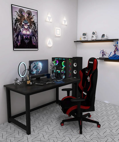 51 Inch Black Steel Computer Desk Heavy Duty 770 Lb