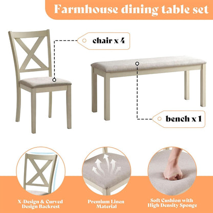 71 Inch Premium Solid Wood Dining Table Walnut Finish