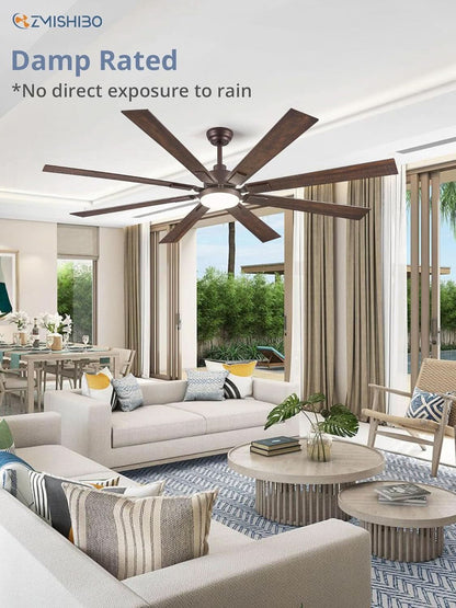 72 Inch Oil Rubbed Bronze Ceiling Fan With Lights Remote