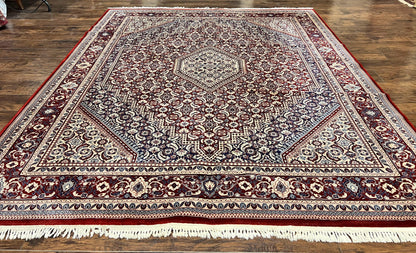 Karastan Rug 8x10, Kara Shah Red Bidjar, Belgium Power Loomed Rug, Wool Pile Karastan Rug, Vintage