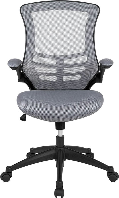 Kelista Dark Gray Mesh Mid Back Office Chair For Desk
