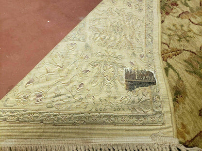 Belgium Power Loomed Rug 5x7, Vintage Oriental Wool Carpet, Beige