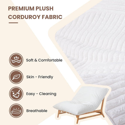 Modern 47.24 Inch Beige Oversized Chaise Lounge Chair