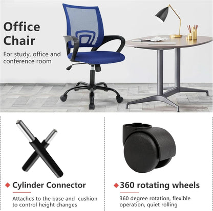 Ergonomic Office Chair With Adjustable Lumbar Support Blue