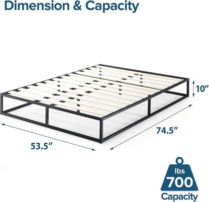 Full Size Platform Bed Frame No Box Spring Slats Included