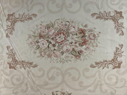 10x14 Aubusson Rug, Wool Handmade Vintage Carpet, French European Design, Elegant