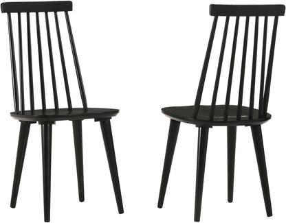 Antique Walnut Hardwood Spindle Back Dining Chairs