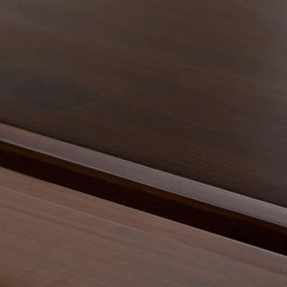 Pine Wood Sideboard Buffet Russet Brown Adjustable Shelves