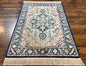 Karastan Blue Heriz Rug #748, Vintage Wool Karastan Carpet 4.3 x 6, Discontinued Original 700 Series Karastan Area Rug