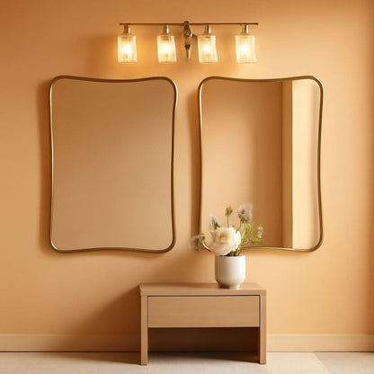 Gold 24x36 Irregular Wall Mirror With Scalloped Edges